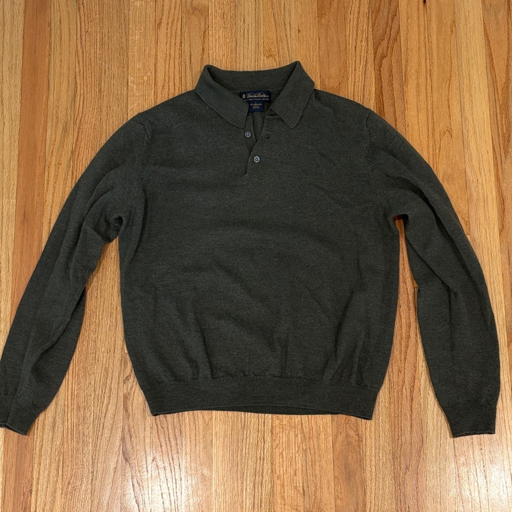 Brooks Brothers Wool Polo Sweater